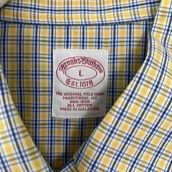 Brooks brothers polo, button-down collar size large non- 100% cotton casual - Picture 5 of 5